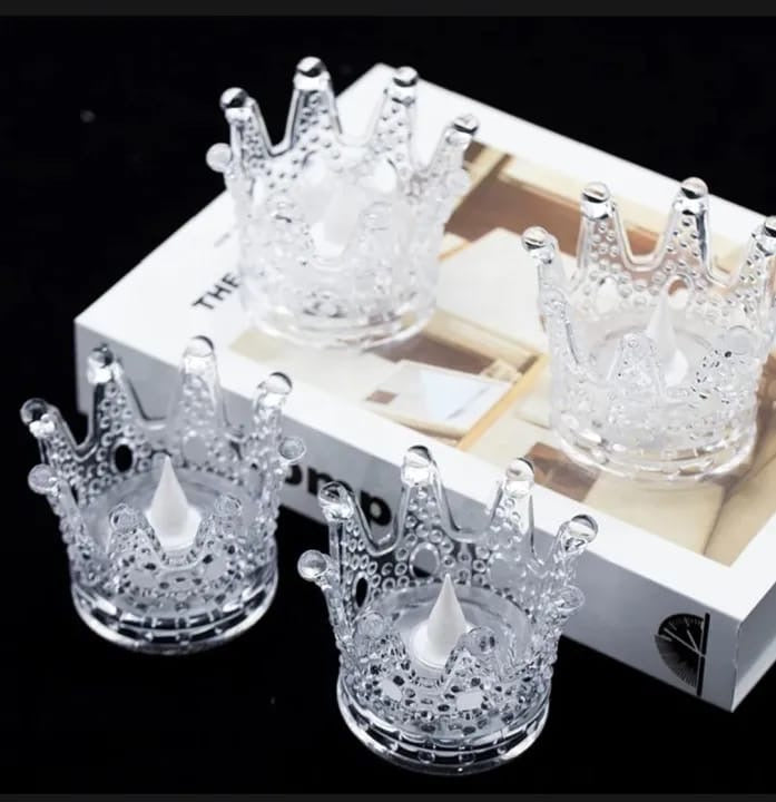 Crown Candle Light Pair – Elegant Home & Event Décor
