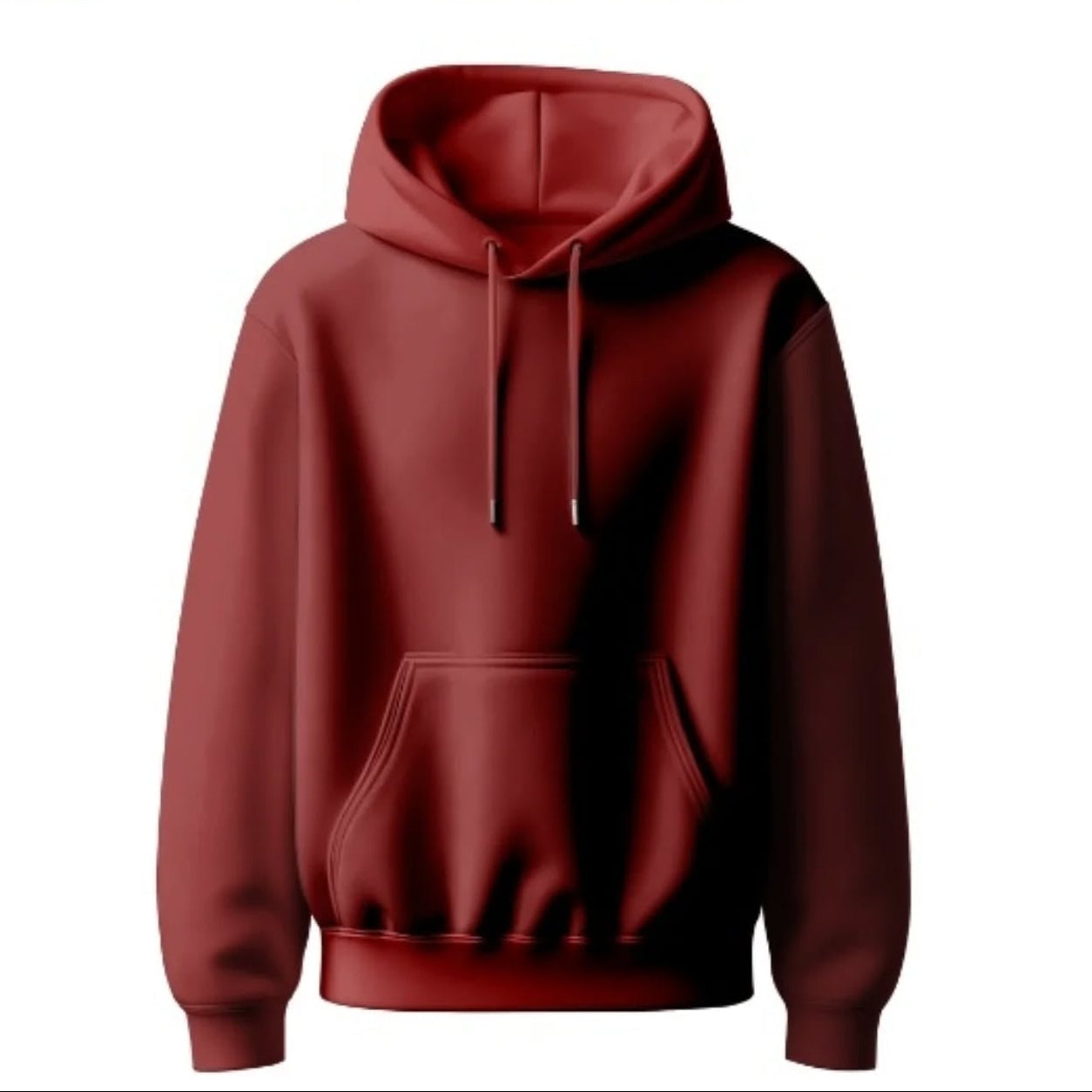 "Navy blue Winter Essential Cozy Basic Hoodie with front pocket and adjustable hood"