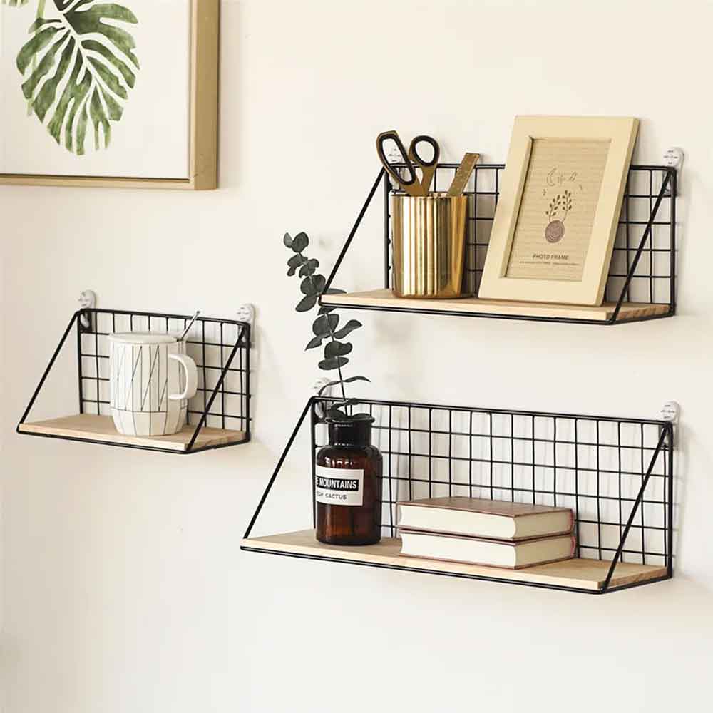 Iron Wall Hanging Storage Shelf – Stylish Home Organization