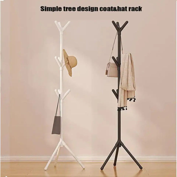 Simple assembly coat hat rack front view