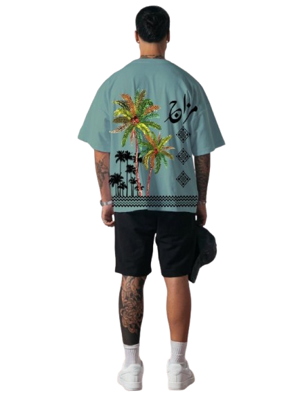Casual Mizaaj Palm Street T-shirt back view