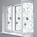 Window glass wallpaper sticker floral fancy pattern front view