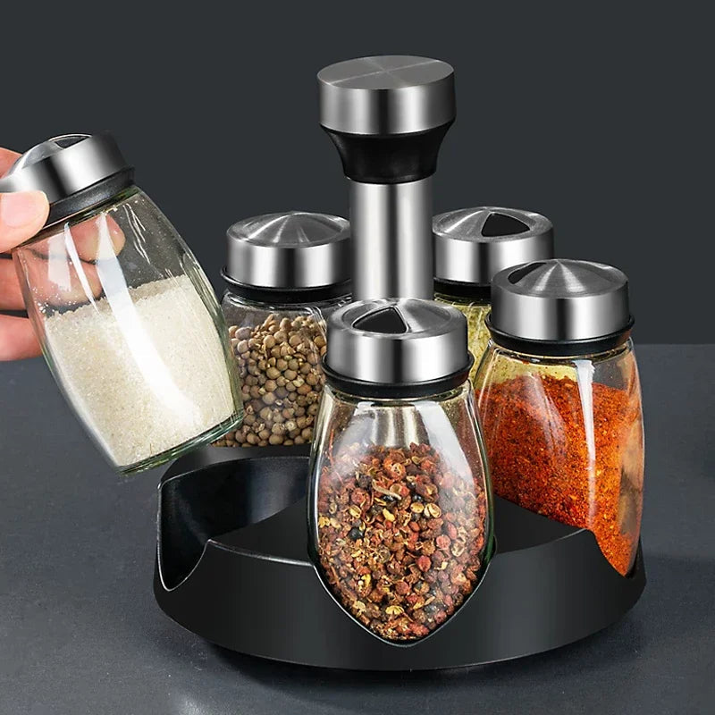 Kitchen spice storage bottles